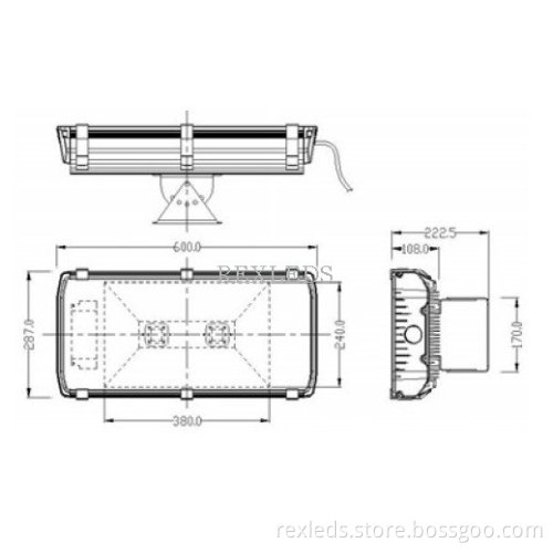 60w / 70w Outdoor Led Flood Lighting, Energy Saving Led Flood Light Fixture For Building